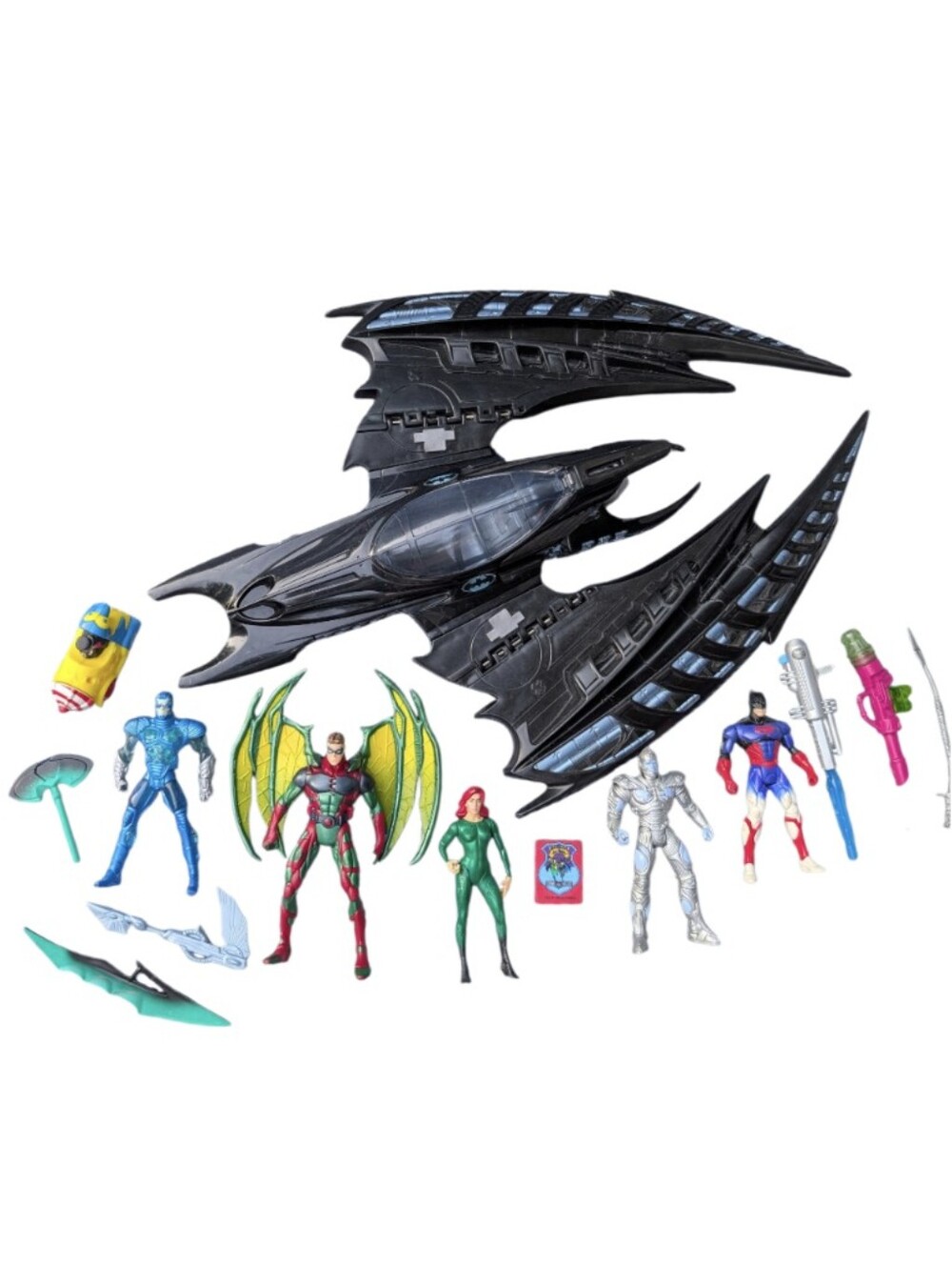 Vintage Batwing And Action Figure Lot